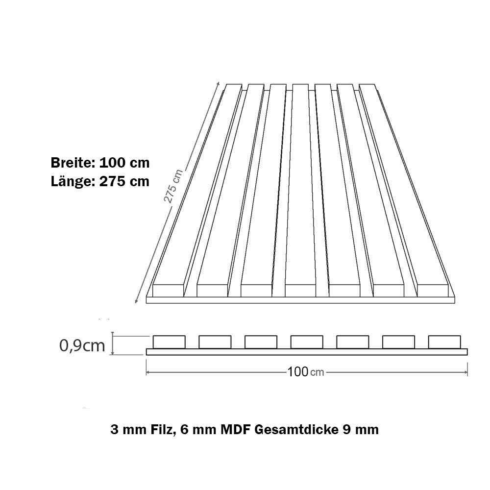 Täfelungswandpaneel der neuen Generation Anthrazit 100*275 cm