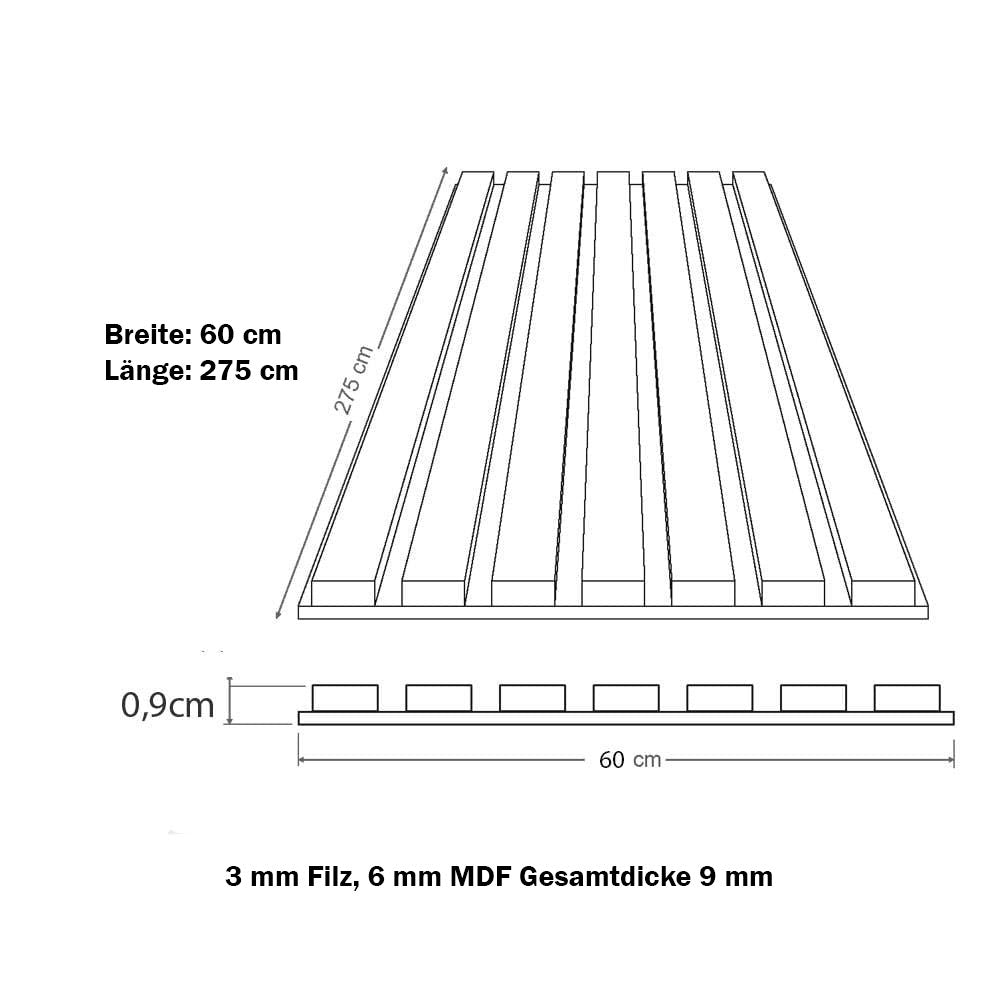 Täfelungswandpaneel der neuen Generation Anthrazit 60*275 cm