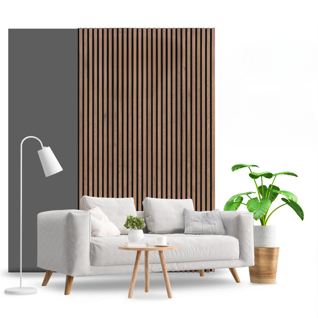 Akustik Paneel WP Plus 3 Farbe Wallnuss 2400 x 600 mm - 3 Seiten Beschichtet