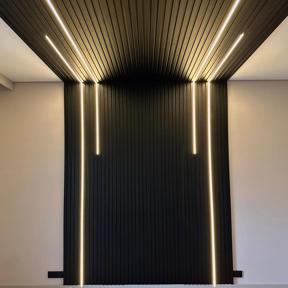 Wandpaneel der neuen Generation, Schwarz, 60 x 275 cm